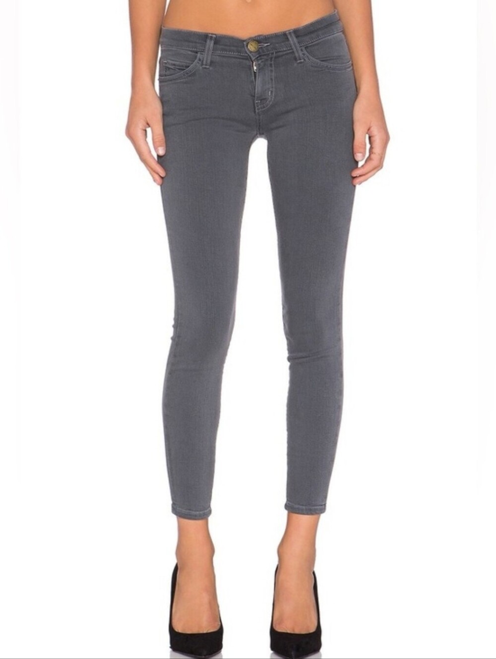 CURRENT ELLIOT THE Stiletto Jeans Gunmetal Grey Size 27F
